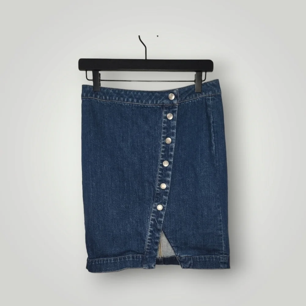 J Crew Women's Button Front Denim Skirt J8173 Size 28